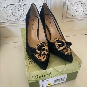 J.Renee Black and Leopard Women's Shoes